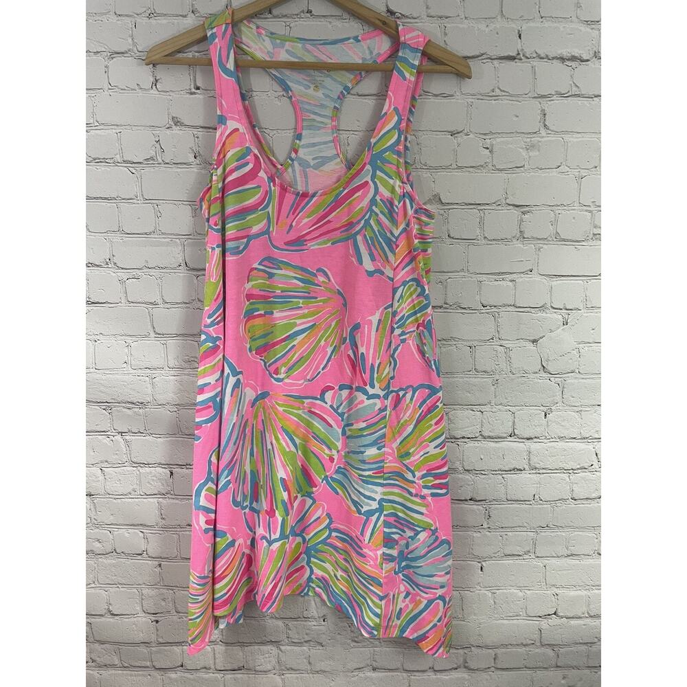 LILLY PULITZER Monterey Swing Dress neon pink pout Shellabrate XS EUC